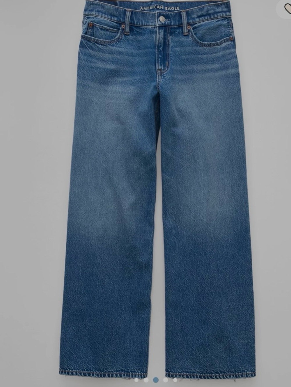 American Eagle Outfitters Wide-Leg Blue Jeans